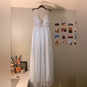 Speechless, light blue, stone embroidered prom dress size 11